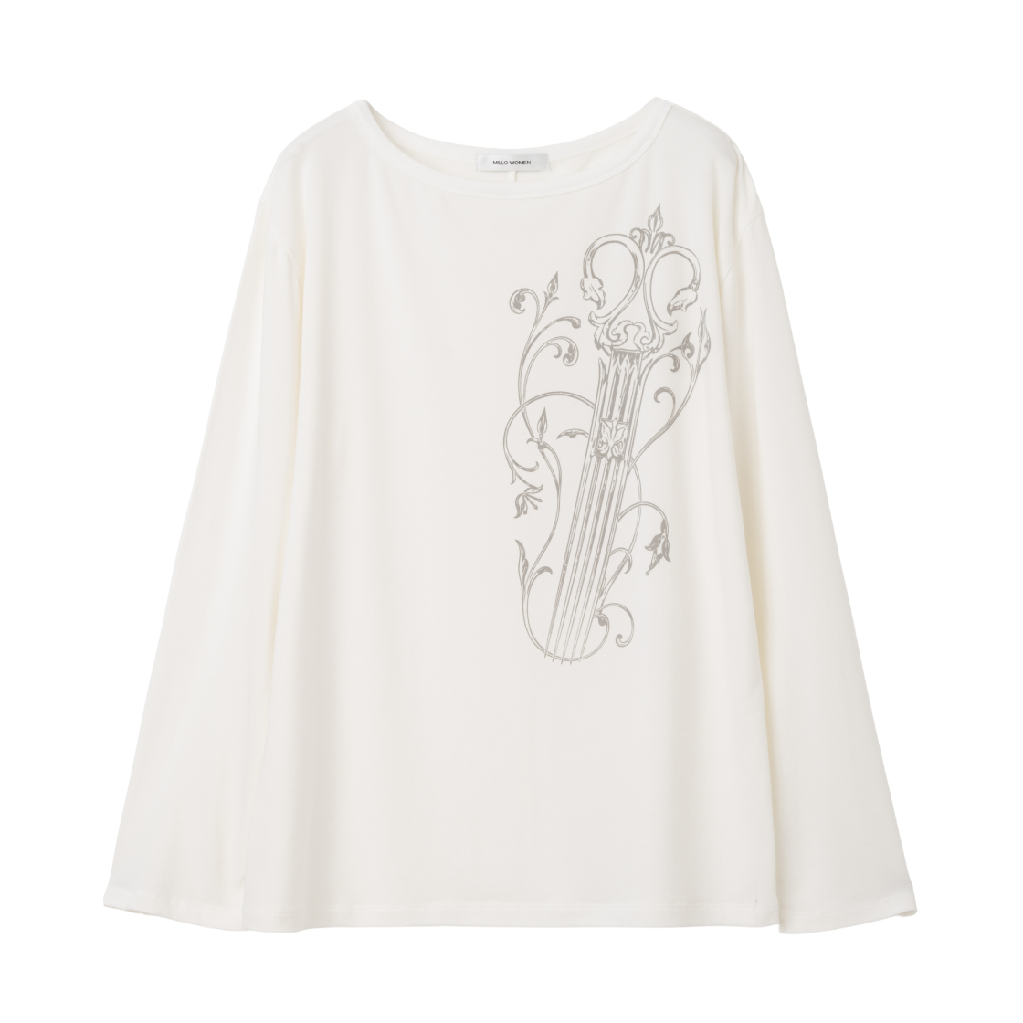 MW375IVR MILLO WOMEN Vintage Comb Loose T-Shirt Ivory