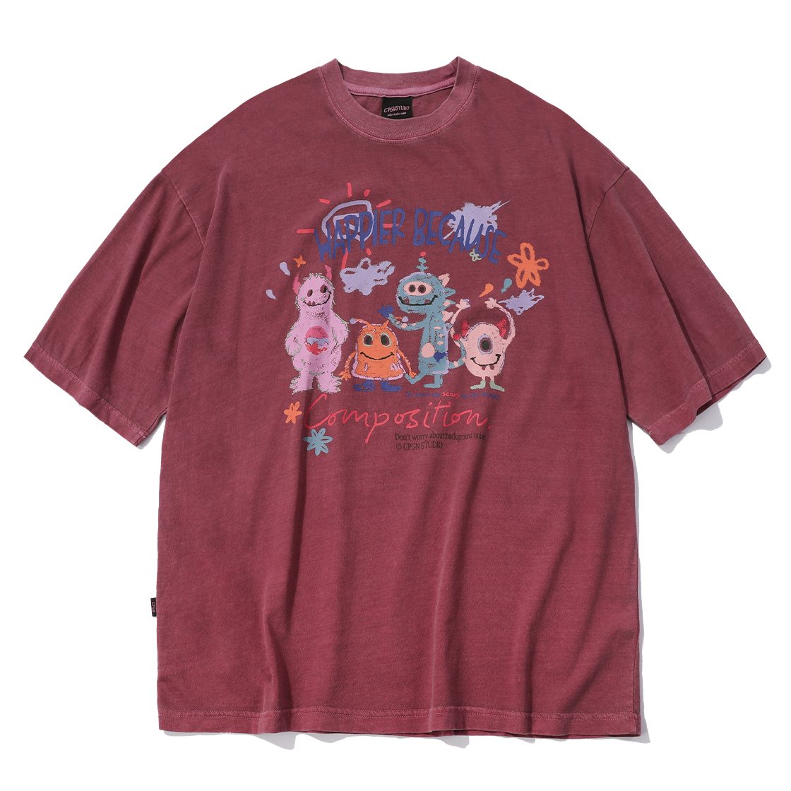 C24SD20 CPGN STUDIO Happy Day Pigment T-Shirt Dusty Pink