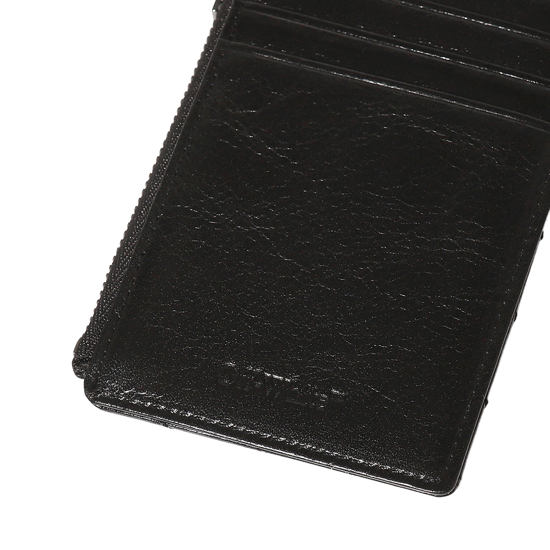 오프화이트 퀼티드 카드 월렛 롱 (블랙)(Off-White Quilted Card Wallet Long (Black)) - 4
