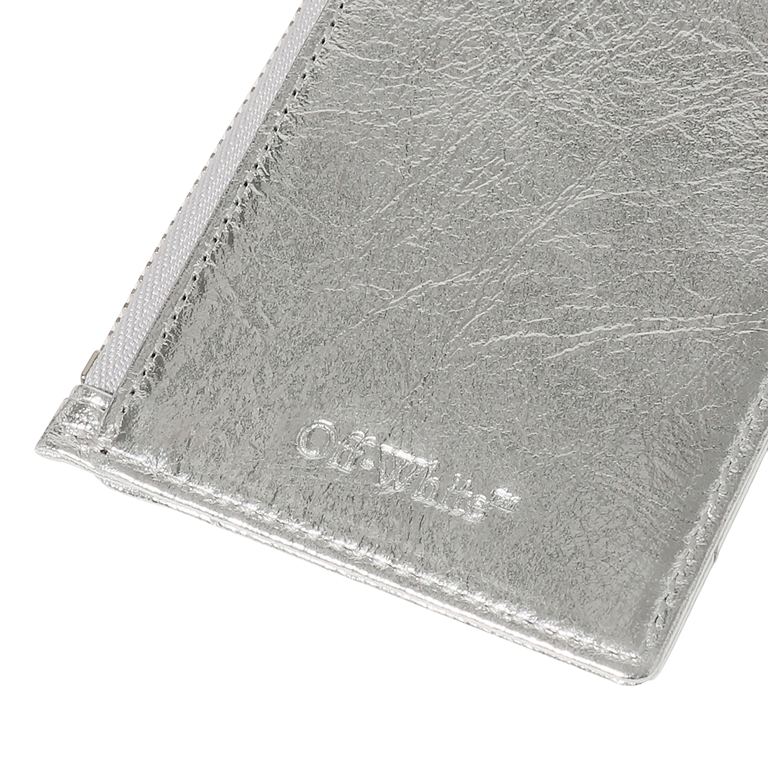 오프화이트 퀼티드 카드 월렛 숏 (실버)(Off-White Quilted Card Wallet Short (Silver)) - 4