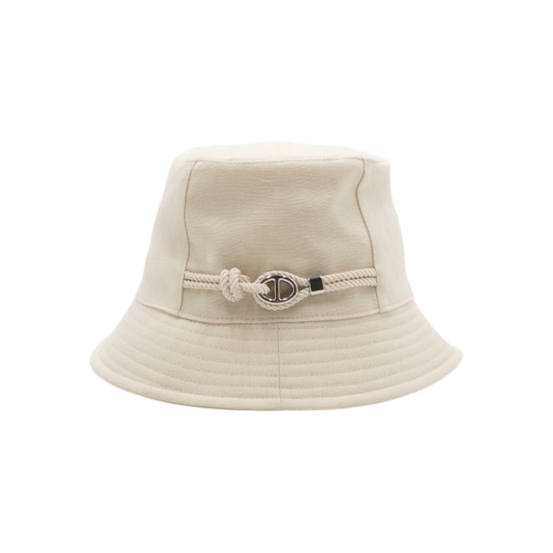 IT63DJEIN2D4 Hermes White Linen Margot Maillon Bucket Hat