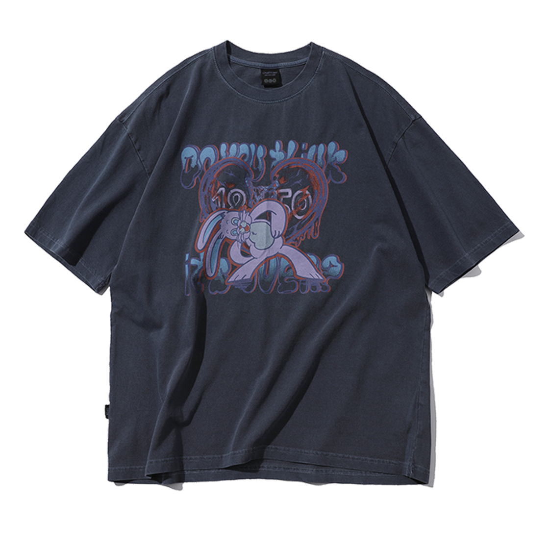 C23SB13 CPGN STUDIO Mad Hoppi Pigment T-Shirt Dark Blue