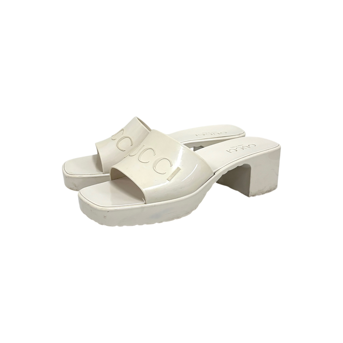 IT9GUSJKRJPV Gucci Rubber Slide Sandals