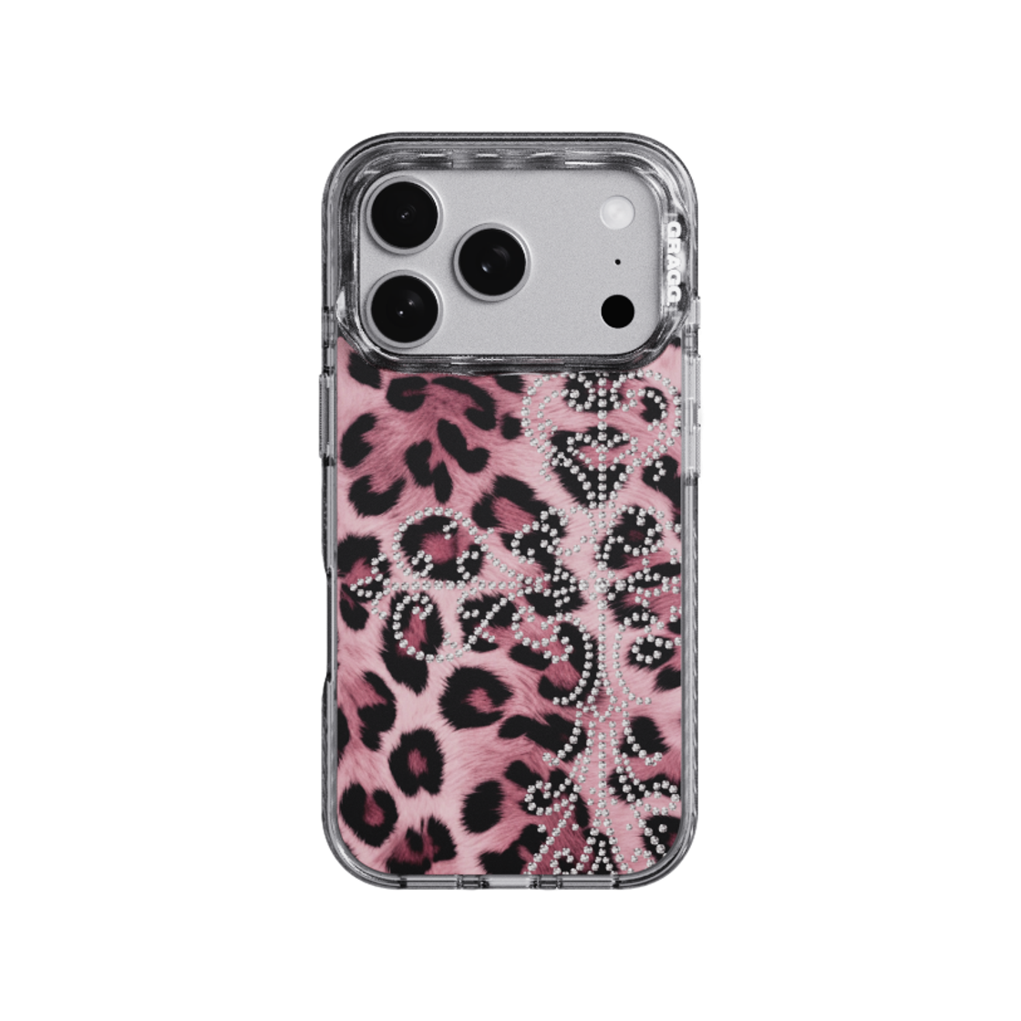 GRG26082612 GRAGG MAGSAFE LAYERS FRAME CASE CLEAR BLACK - LEOPARD NOIR