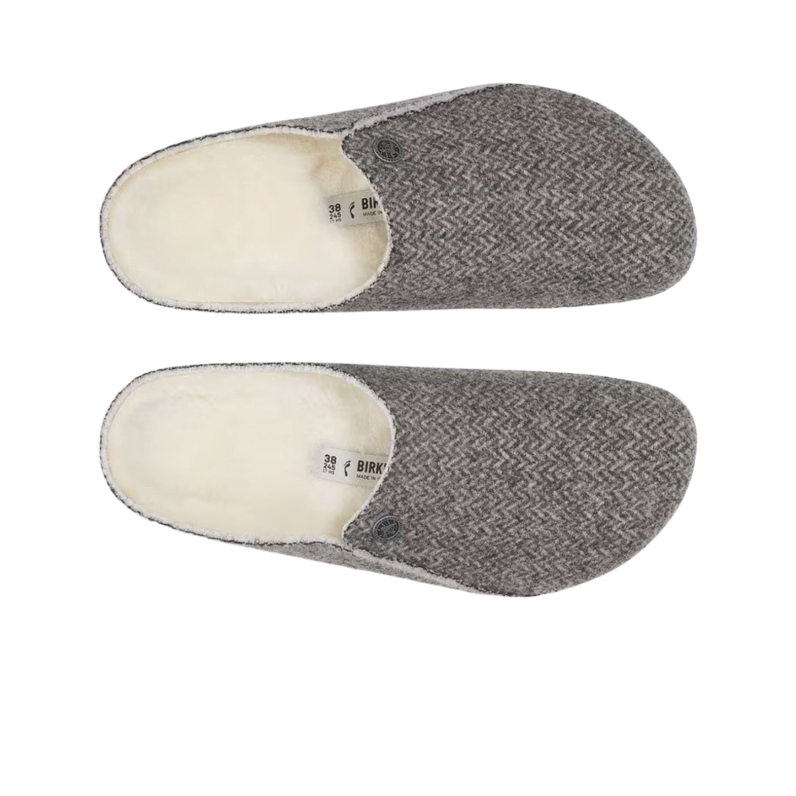 버켄스탁 체르마트 펠트 헤링본 그레이 - 내로우(Birkenstock Zermatt Felt Herringbone Gray - Narrow) - 2