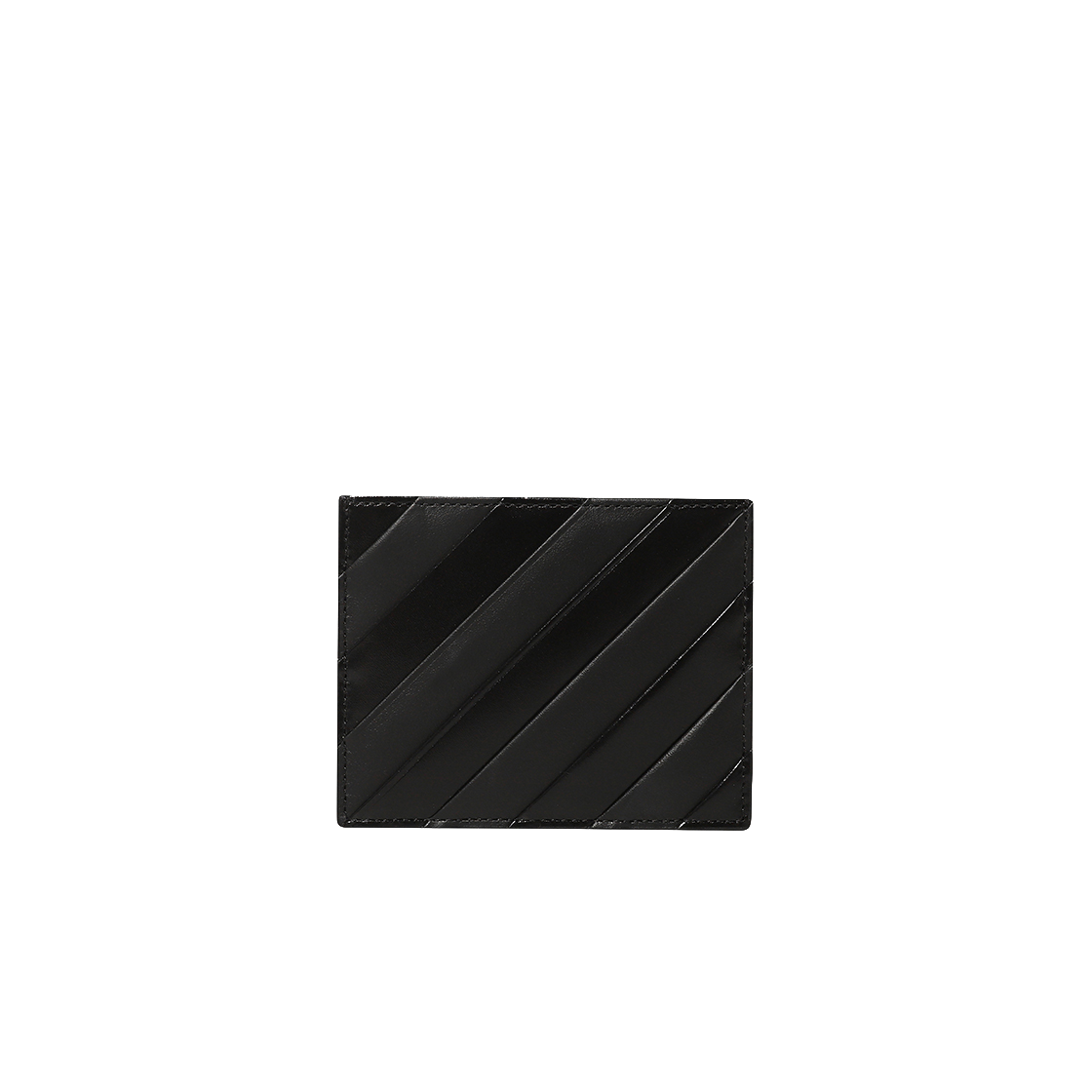 오프화이트 스트라이프 카드 홀더 (블랙)(Off-White Stripe Card Holder (Black))