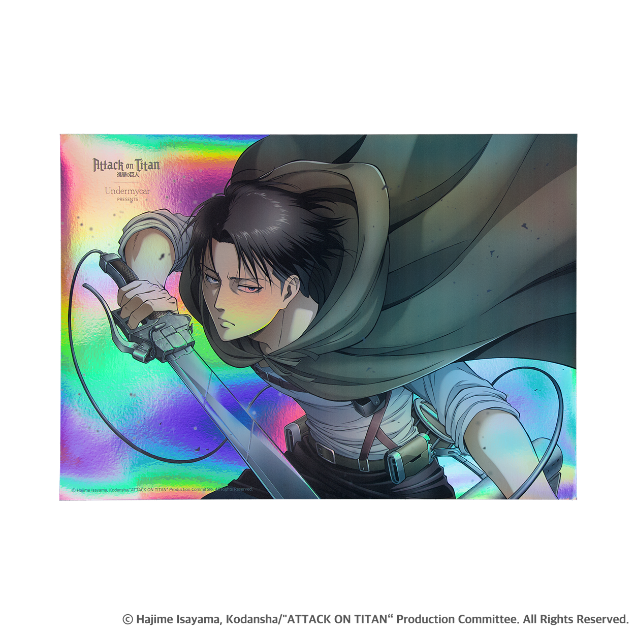 UMCAOTPT07 [예약 배송] [Attack on TitanㅣUndermycar] Levi Ackerman Hologram Poster