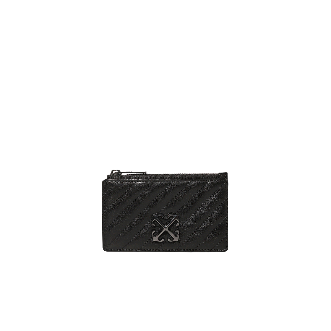 OWB66CW8501 Off-White Quilted Card Wallet Short (Black)