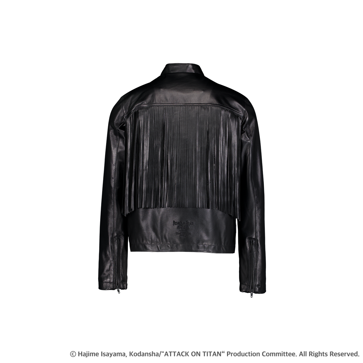 [진격의 거인 I 언더마이카] 에렌 양가죽 프린지 레더 자켓 팬텀 블랙([Attack On Titan I Undermycar] Eren Lambskin Fringe Leather Jacket Phantom Black) - 2