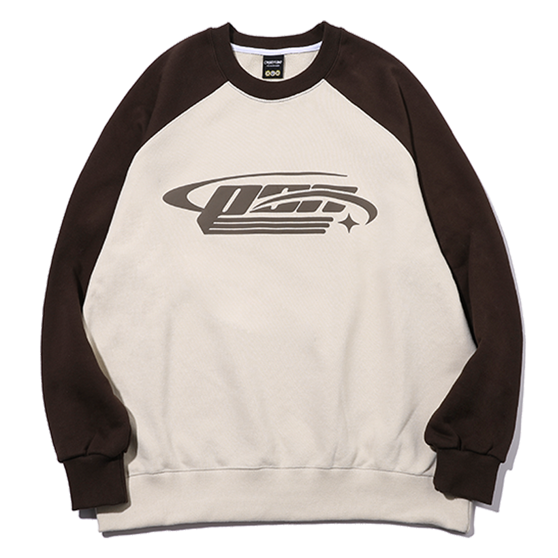 C23SA20 CPGN STUDIO Shooting Logo Raglan Sweatshirt Beige Brown