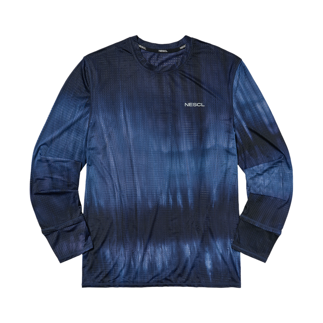 26FWTLT01BL NESCL Air Vent Tie-Dye Racing Finger Watch-Hole Long Sleeve Blue