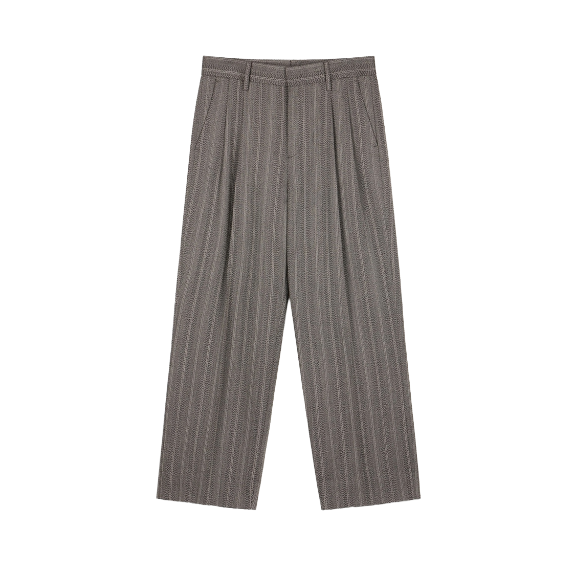 TNPA6F102G2 TNGT Wool Herringbone Wide Pants Grey