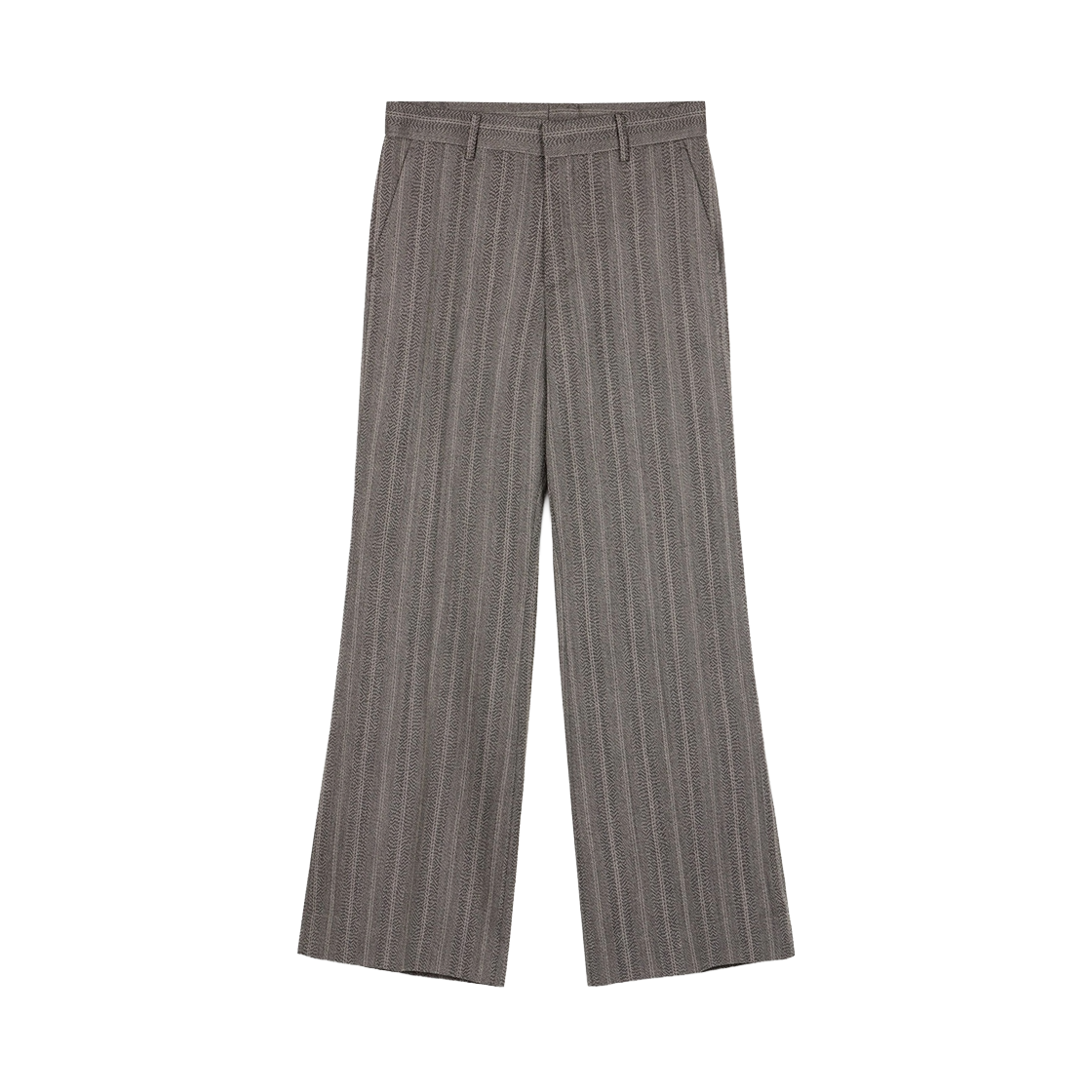TNPA6F107G2 TNGT Wool Herringbone Flare Pants Grey