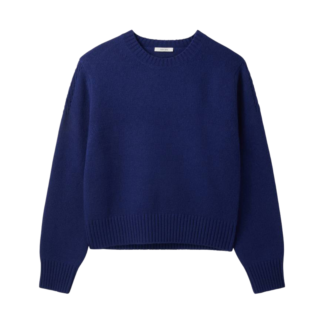 RM26WKTP004BL Recto Signature Detail Knit Top Purple Blue