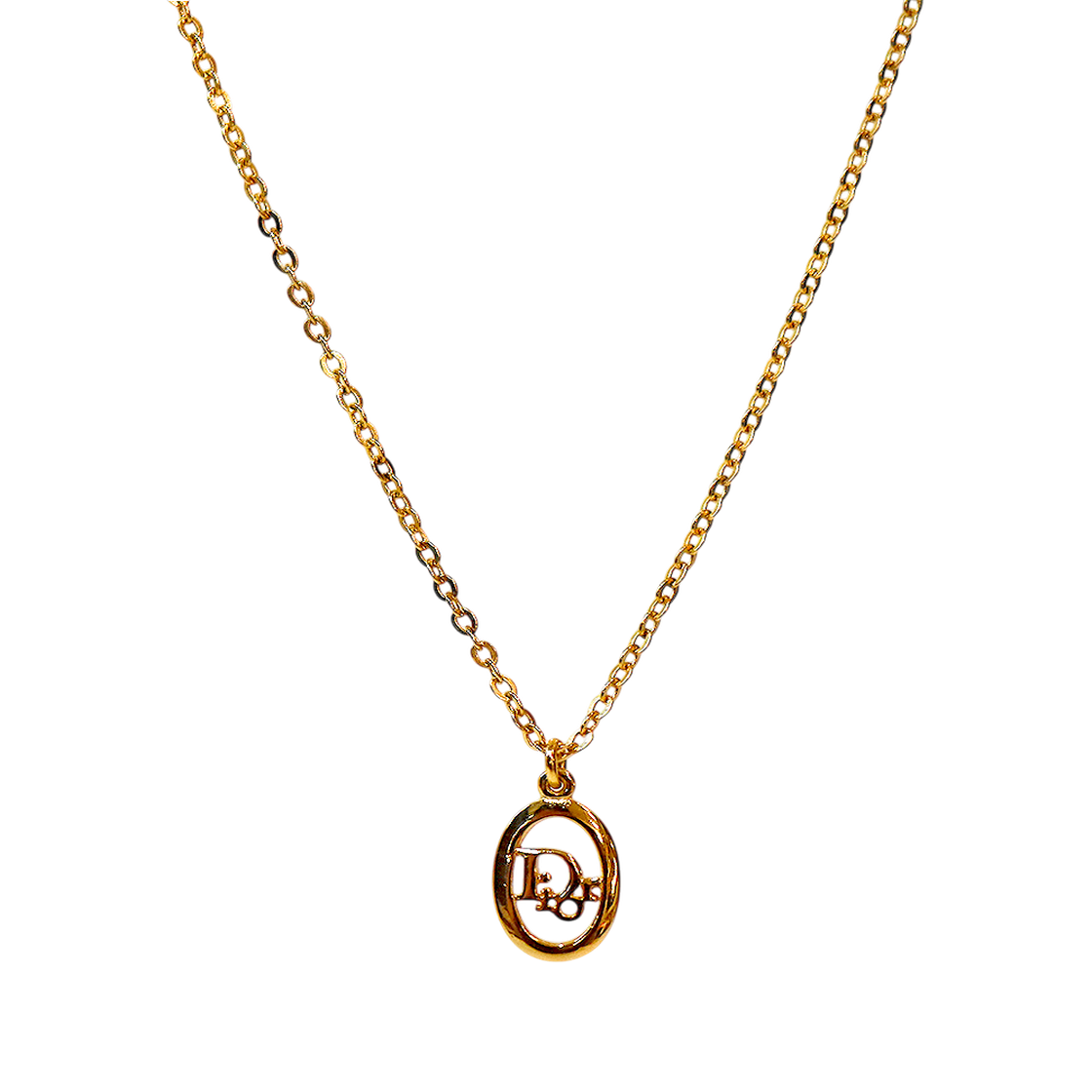 ITC5LKVJF36V Dior Round Oblique Gold Necklace