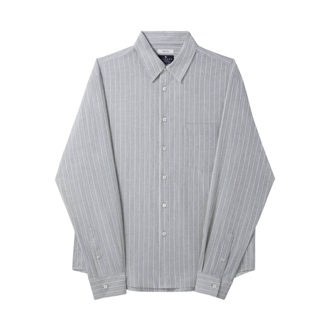 RM26WWST004GR Recto Cassel Stripe Shirt Stone Grey