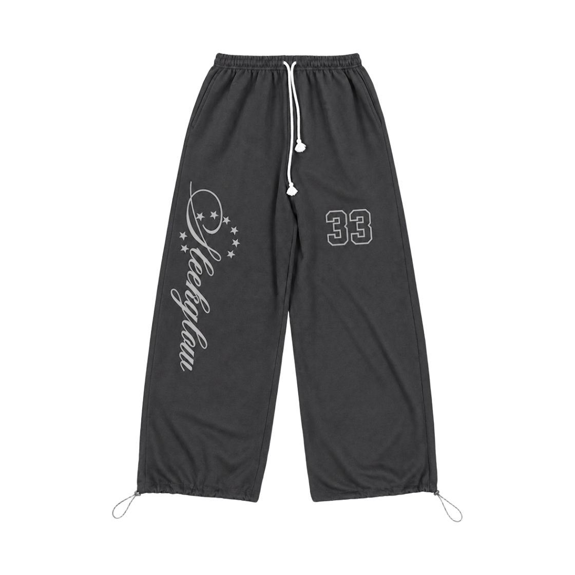 SGBF12SP002-4 SLEEKGLOW 33 Lettering Sweat Pants Charcoal