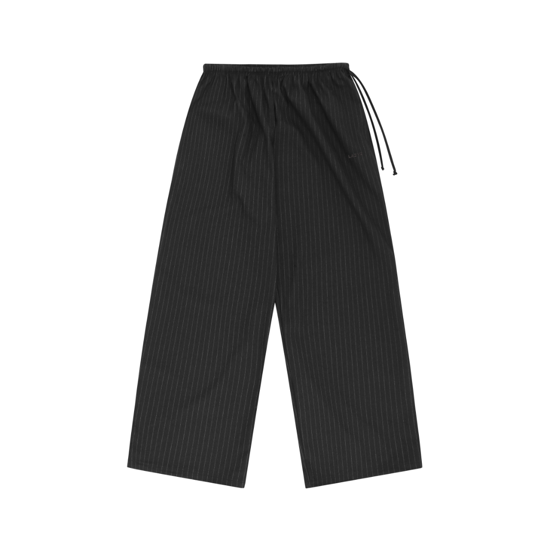 레이지지 핀 스트라이프 밴딩 팬츠 차콜(LAZYZ Pin Stripe Banding Pants Charcoal)