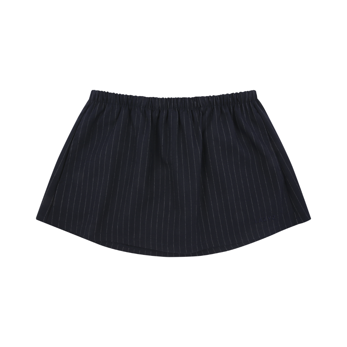 레이지지 핀 스트라이프 밴딩 스커트 네이비(LAZYZ Pin Stripe Banding Skirt Navy)