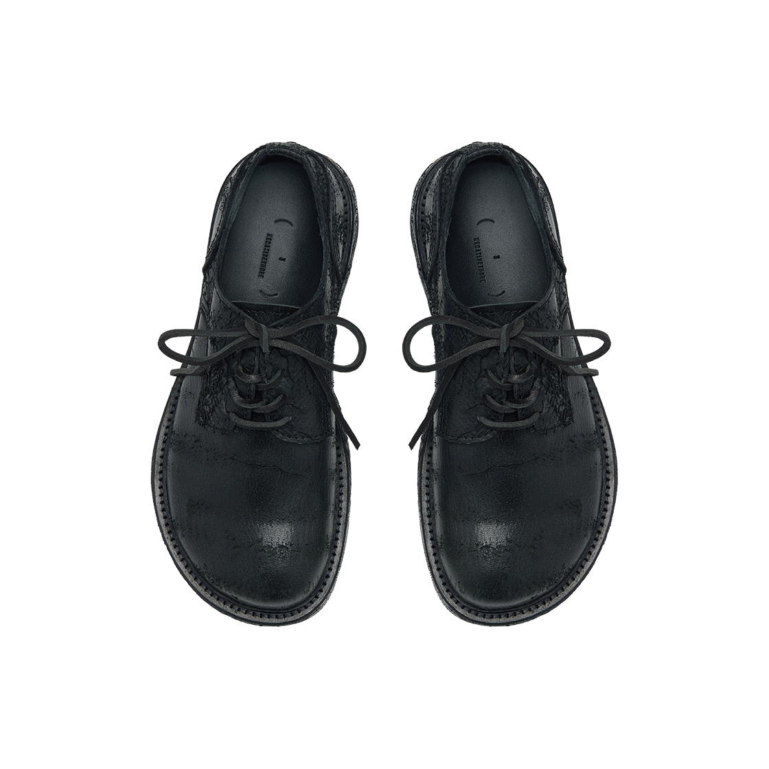 네거티브쓰리 모토 더비 슈즈 더스트 블랙(NEGATIVETHREE Moto Derby Shoe Dust Black) - 2
