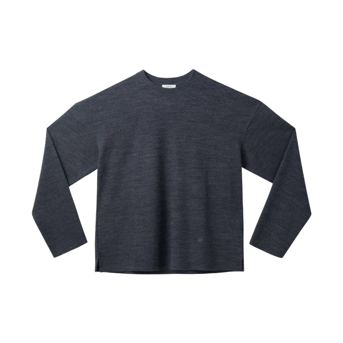 RM26WJTP002GR Recto Wool Blend Oversized Top Charcoal Grey