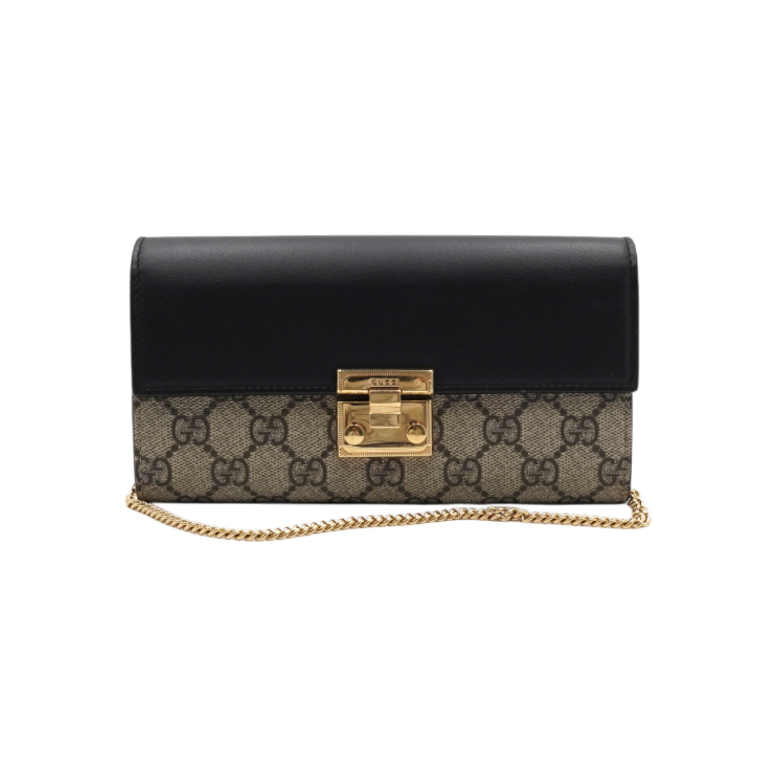 ITAC9WEQ6E8R Gucci GG Logo Padlock Wallet Shoulder Bag
