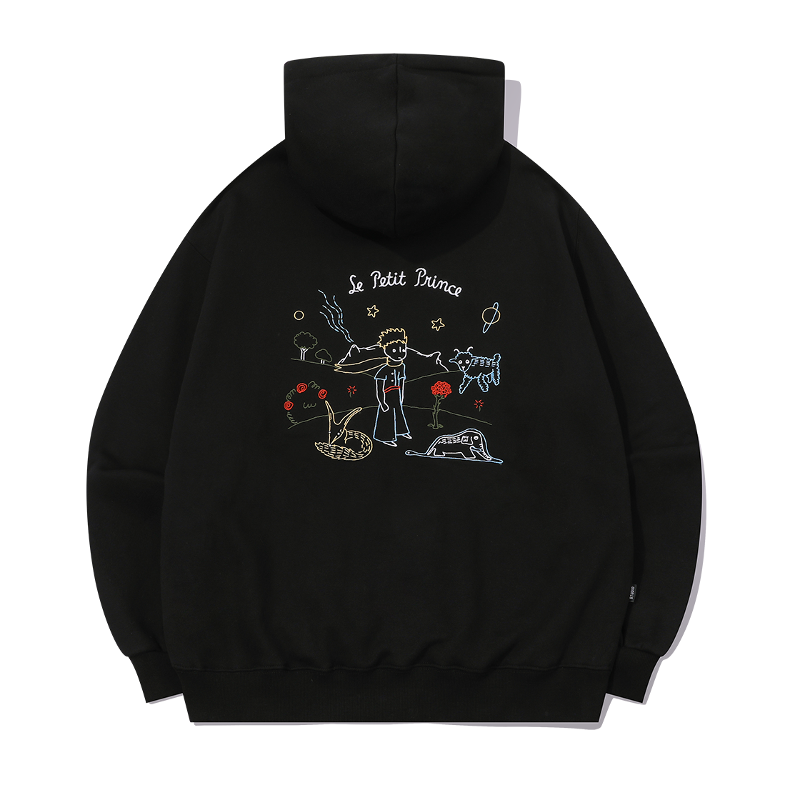 CP24B25 CPGN STUDIO Le Petit Prince Embroidery Hoodie Tee Black