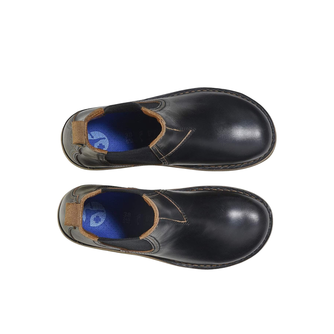 (W) 버켄스탁 버밍엄 슬립온 미드 블랙 - 내로우((W) Birkenstock Birmingham Slip On Mid Black - Narrow) - 2