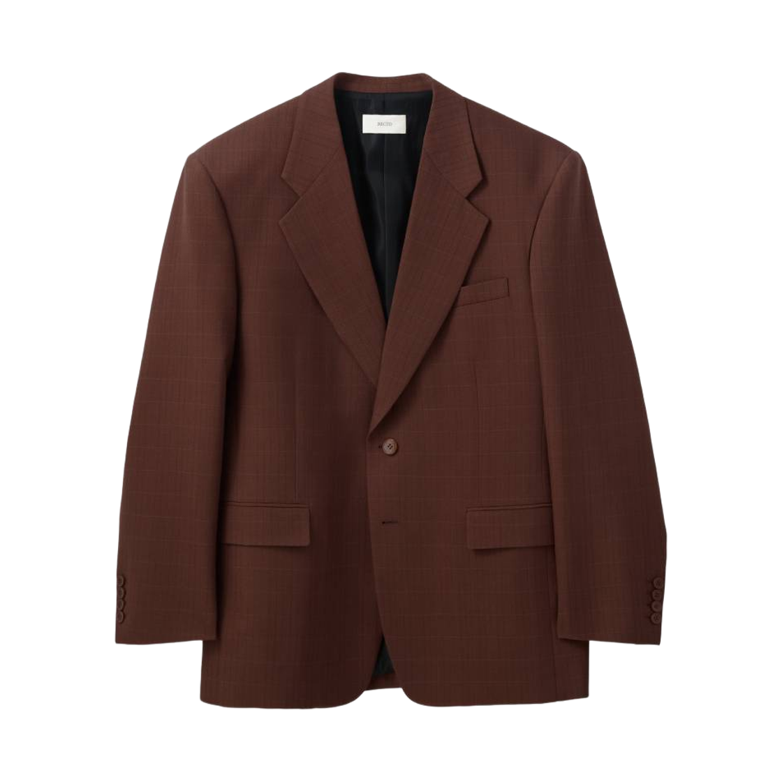 RM26WWJK003BR Recto Vintage Check Tailored Jacket Vintage Brown