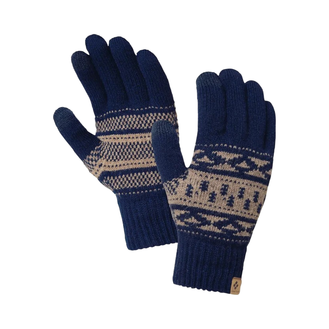 1118626 Montbell Wool Knit Highland Gloves Dark Navy