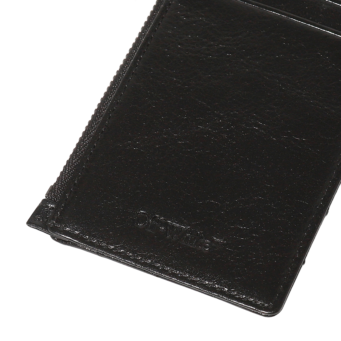 오프화이트 퀼티드 카드 월렛 숏 (블랙)(Off-White Quilted Card Wallet Short (Black)) - 4