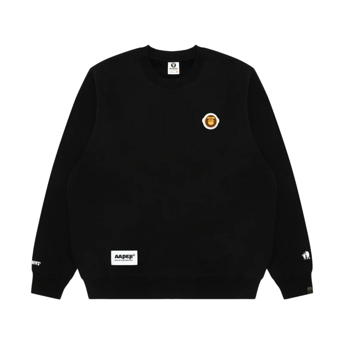 에이프 에이퍼 알도 로고 스웨터 블랙 - 26FW(AAPE Aaper Aldo Logo Sweater Black - 26FW) - 1