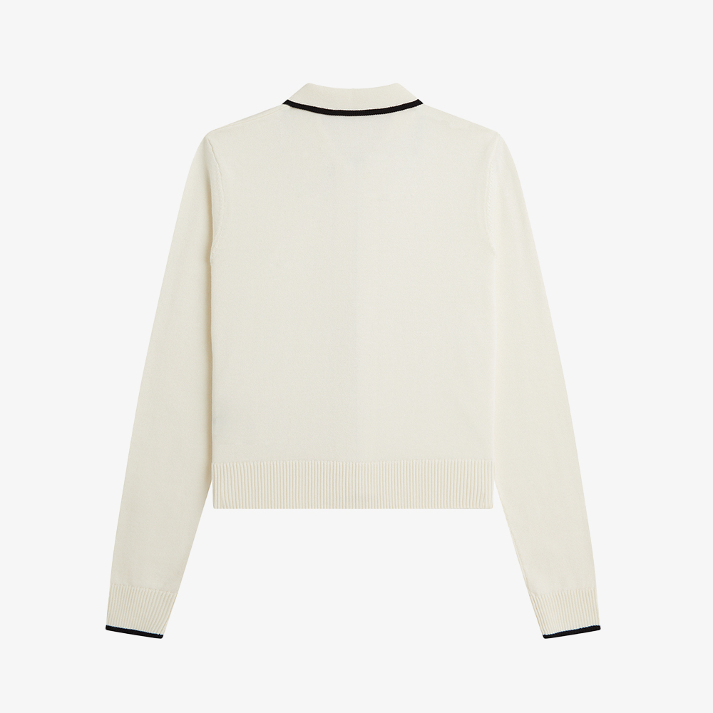 프레드페리 우먼즈 집 스루 니트 셔츠 에크루(Fred Perry Womens Zip-Through Knitted Shirt Ecru) - 6