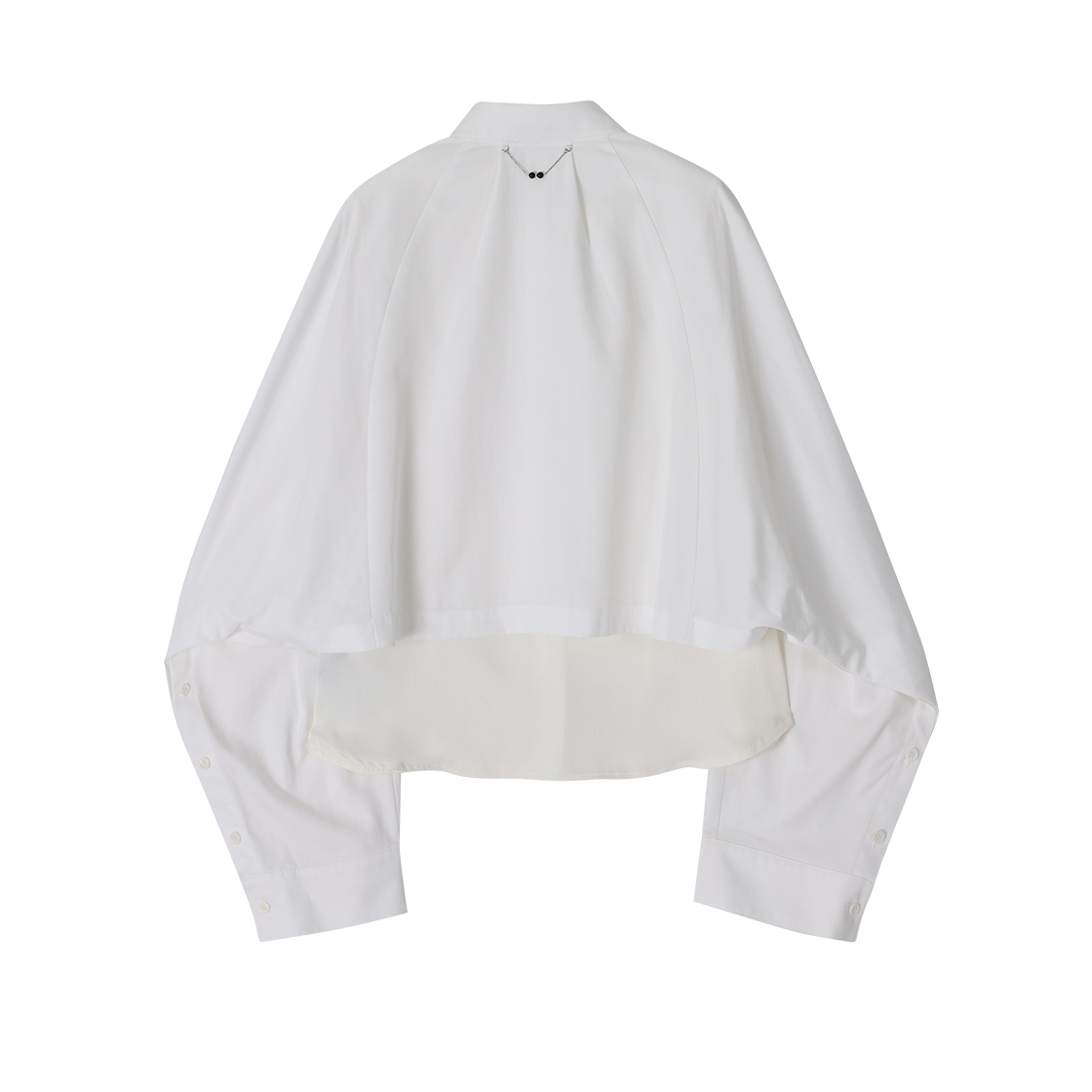(W) 송지오 오리엔탈 크롭 턱시도 셔츠 화이트((W) SONGZIO Oriental Crop Tuxedo Shirt White) - 2