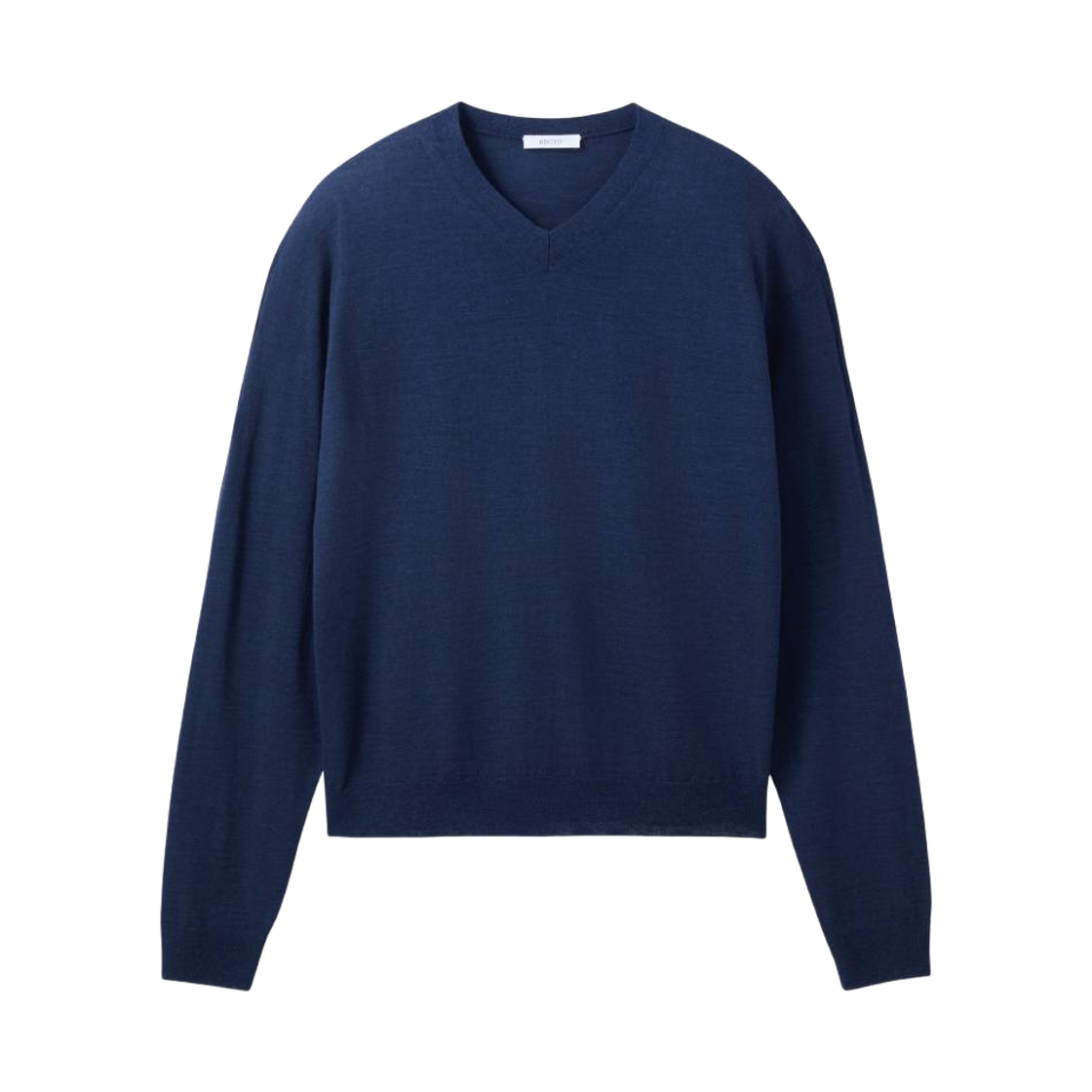 RM26WKTP003NV Recto Wool V-Neck Knit Top Indigo Navy