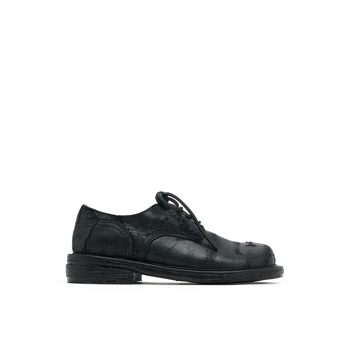 네거티브쓰리 모토 더비 슈즈 더스트 블랙(NEGATIVETHREE Moto Derby Shoe Dust Black)