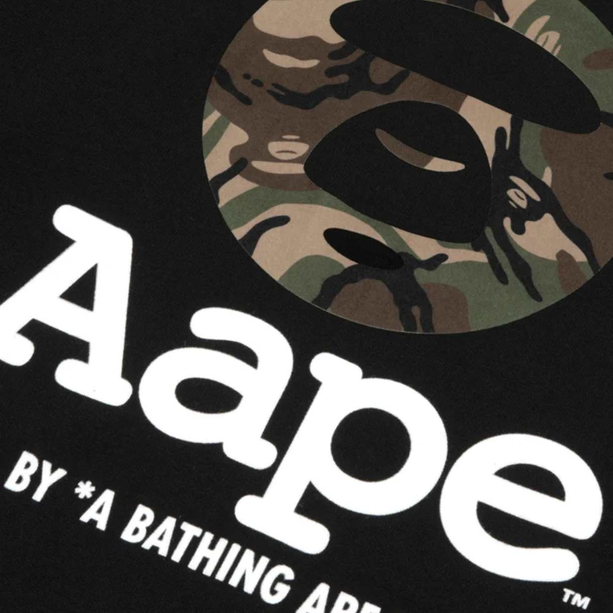 에이프 유니버스 문페이스 롱 티 블랙 - 26FW(AAPE Universe Moonface Long Tee Black - 26FW) - 3