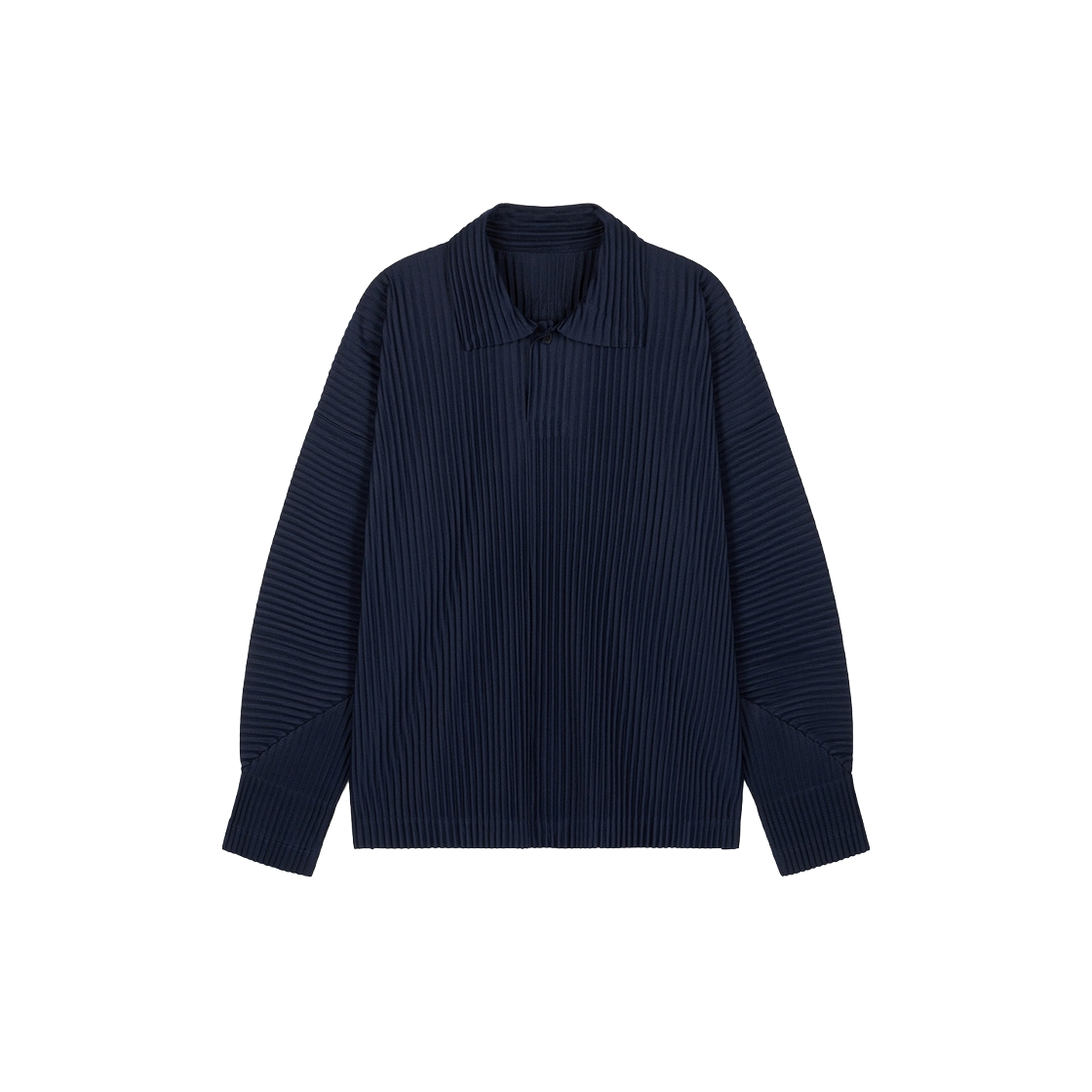TNTS6F103N2 TNGT Yoyogi Pleats Collared T-Shirt Navy