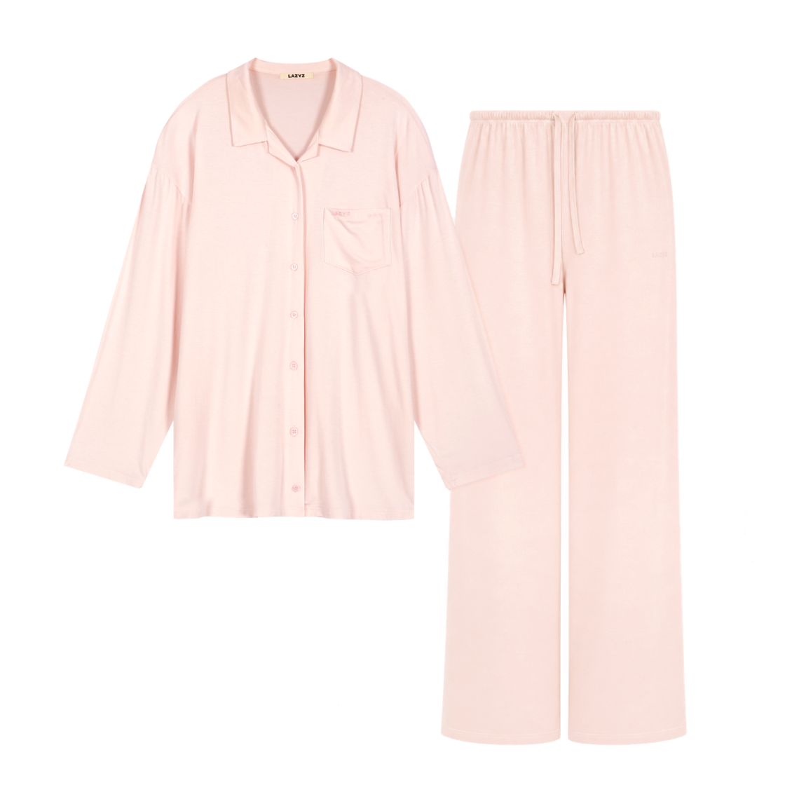 26FWT14-PK-F LAZYZ Soft Noon Modal Pajama Set Pink
