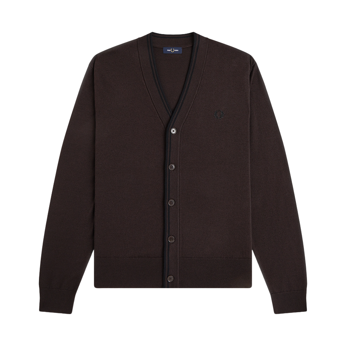AFPM2G33300-33C Fred Perry Classic Cardigan Rich Brown