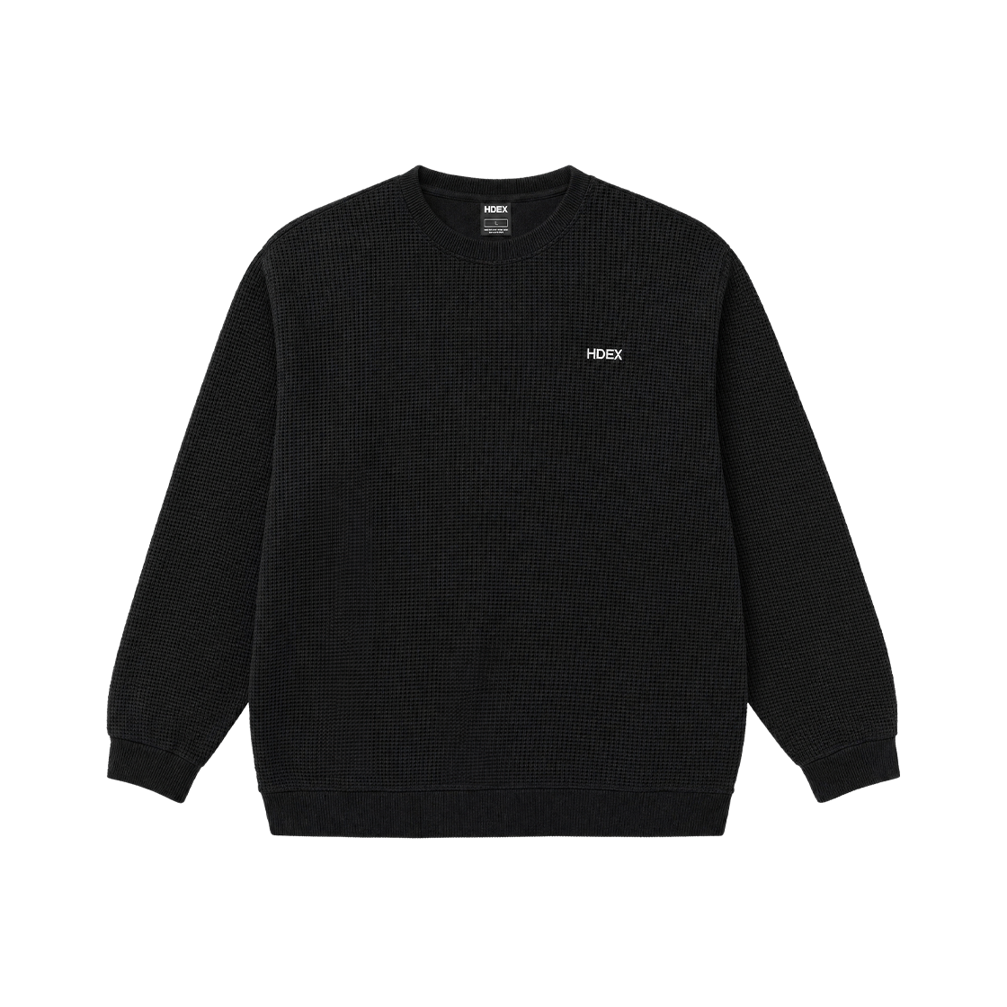 에이치덱스 소프트 벨로어 와플 크루넥 블랙(HDEX Soft Velour Waffle Crewneck Black) - 1