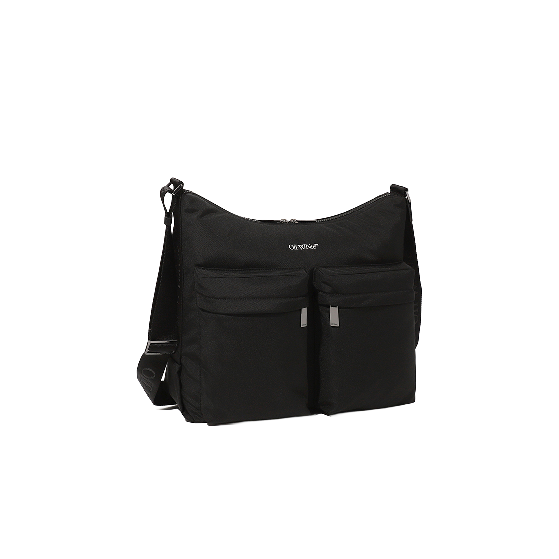 오프화이트 포켓 숄더 백 (블랙)(Off-White Pocket Shoulder Bag (Black)) - 3