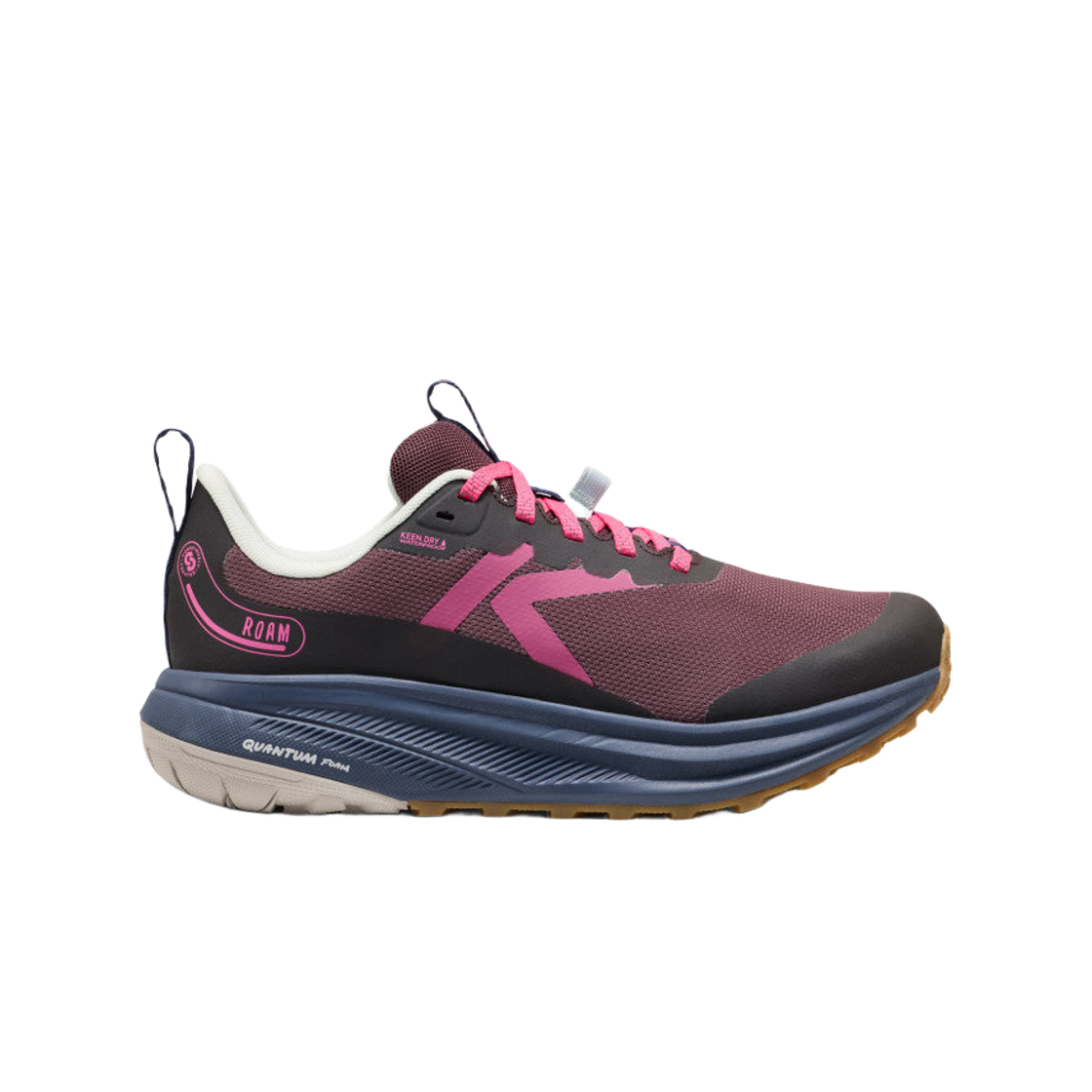 1032763 (W) Keen Roam Waterproof Trail Running Shoes Huckleberry Ballad Blue