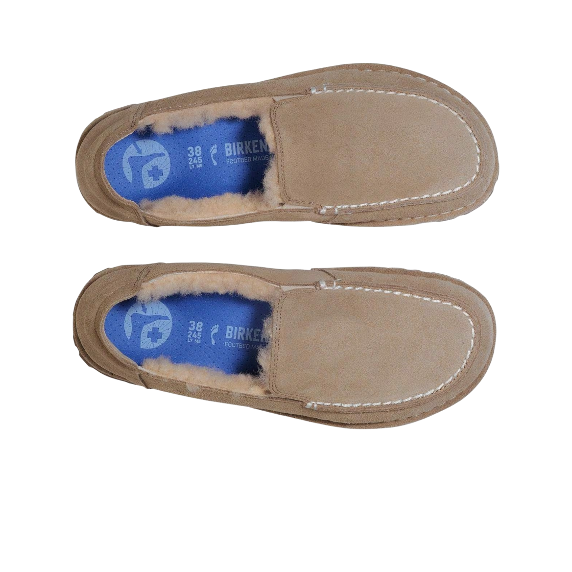 버켄스탁 우티 셔링 슬립온 스웨이드 레더 토프 - 레귤러(Birkenstock Utti Shearling Slip On Suede Leather Taupe - Regular) - 2