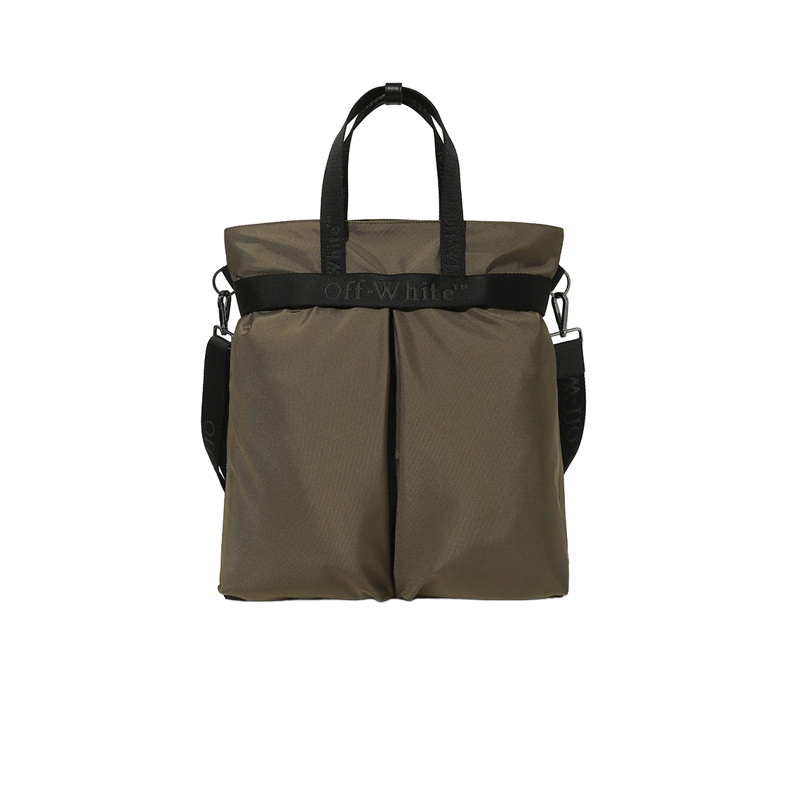 오프화이트 NS 토트 백 (카키)(Off-White NS Tote Bag (Khaki))