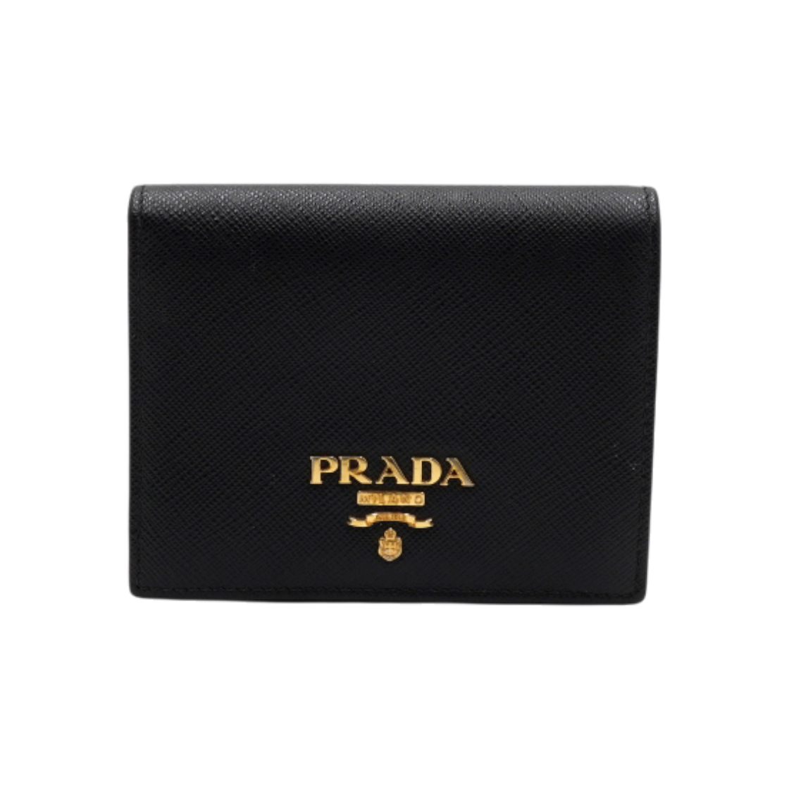 IT4LPMHALIPD Prada Black Saffiano Snap Women Wallet