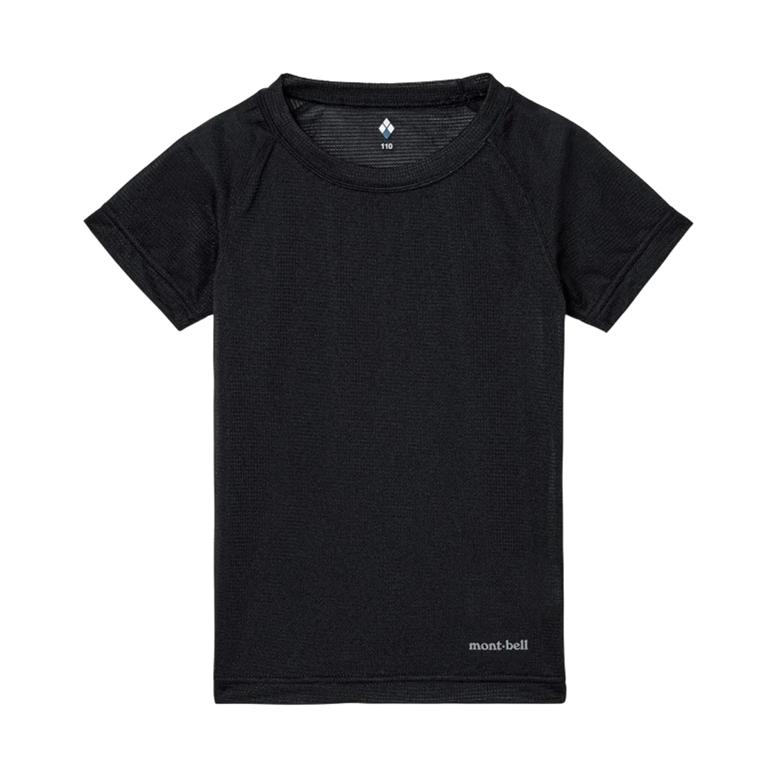 1107800 (Kids) Montbell Zeo-Line Cool Mesh T-Shirt Black