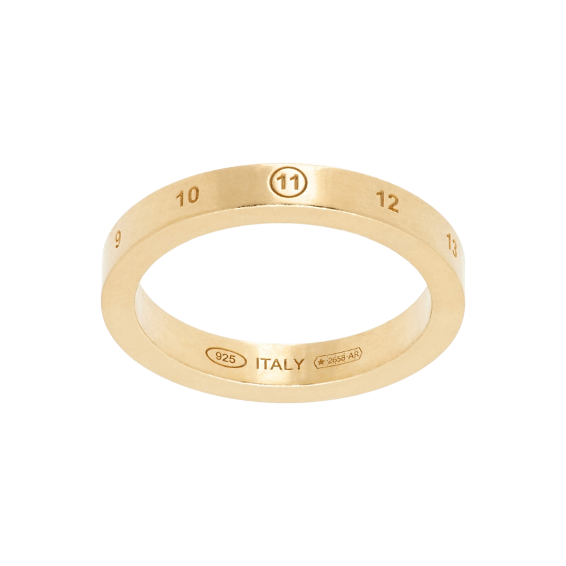 SM1UQ0127P9254201 Maison Margiela Number Logo Ring Gold
