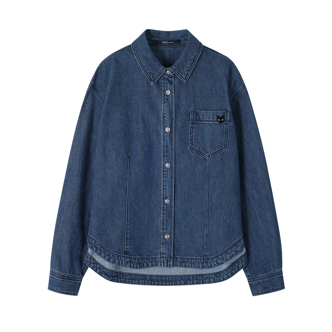 WI5SH809BL (W) SONGZIO ZZERO Panther Semi Over Denim Shirt Blue