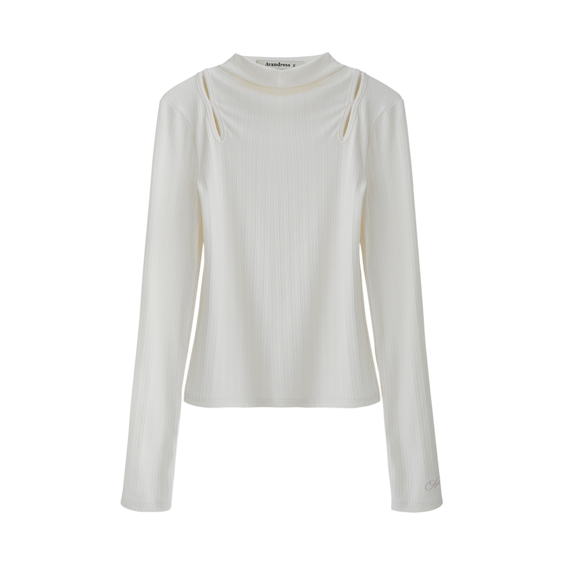 어반드레스 리니트 슬래쉬 컷아웃 티 크림(AVANDRESS Rinit Slash Cut-out Tee CREAM)